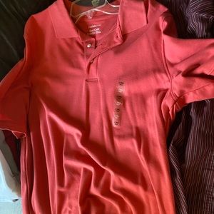 red polo shirt